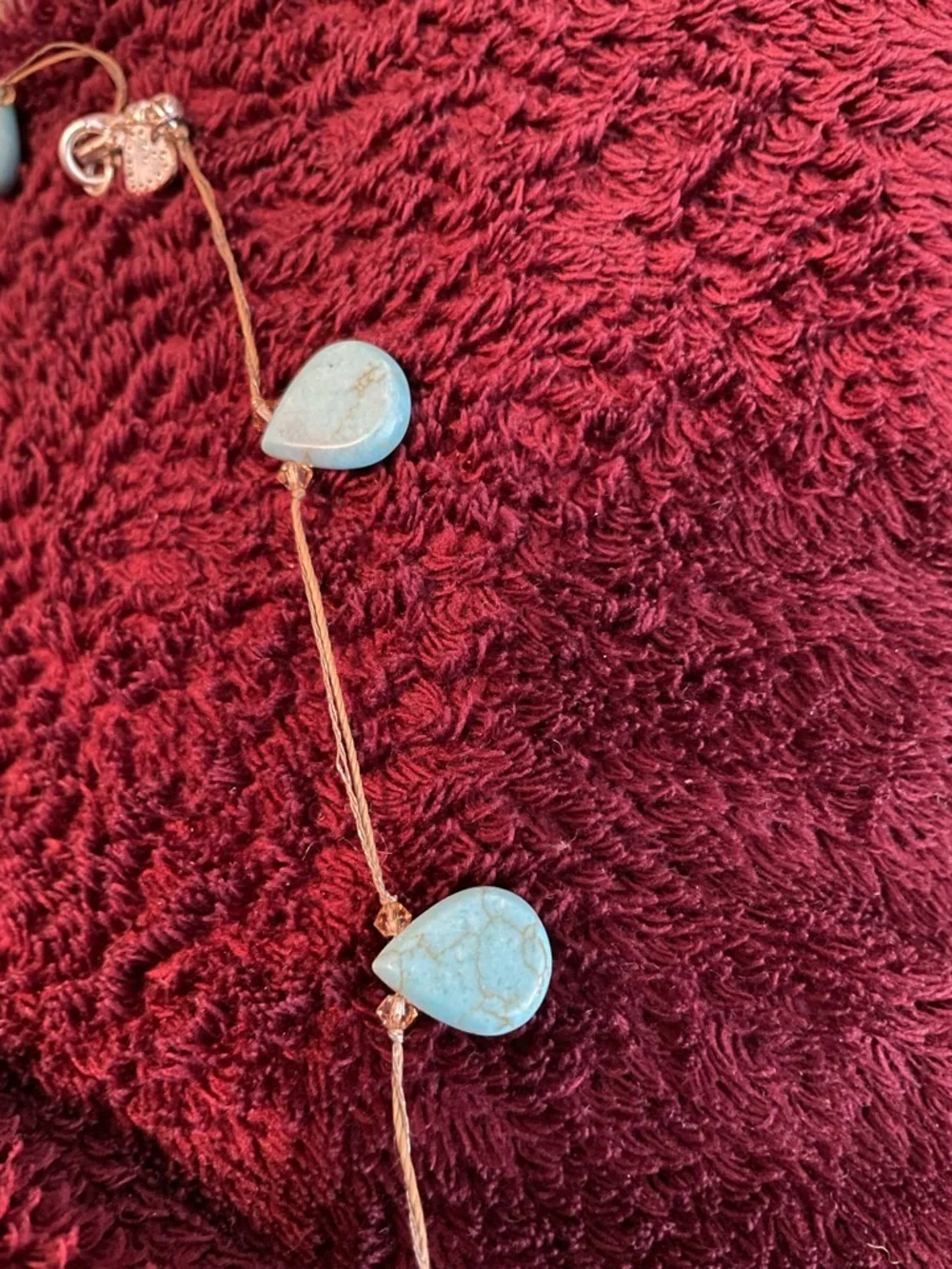 Vintage 90’s Turquoise Accent Necklace easy S hook 36” long Stunning
